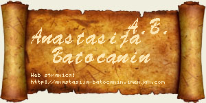 Anastasija Batoćanin vizit kartica